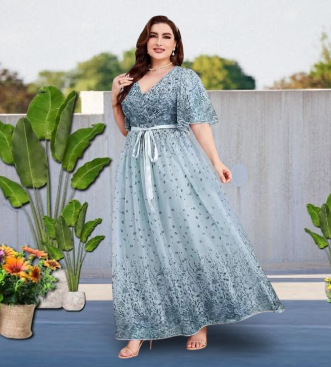 knee length chiffon dress Summer Floral Printe A-Line Knee-Length Wedding Guest #DK332 $88 Pant waist Size (Iches):32 main image 0