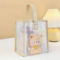 NOBLELUX PVC Túi tote trong suốt Sức chứa lớn Không thấm nước Túi xách trong suốt Di động Thạch Túi đeo vai Phụ nữ. 