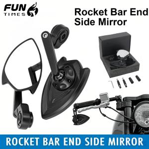 Rocket Bar End Side Mirror Cast Alloy HD Lens Fully Adjustable Universal