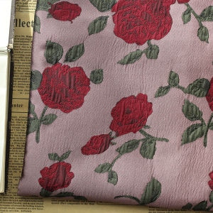 Yarn-dyed Jacquard Fabric Red Rose Embossed Fabric Skirt Sewing Cloth Handmade DIY Vintage Fabric