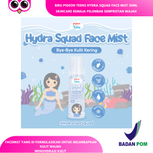 BIRU PIGEON TEENS HYDRA SQUAD FACE MIST 50ML SKINCARE REMAJA PELEMBAB SEMPROTAN WAJAH