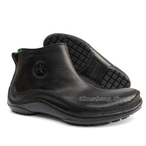 Sepatu Kickers Boot Pria Kulit Asli Sepatu Boots Klasik Sepatu Zipper Kickers