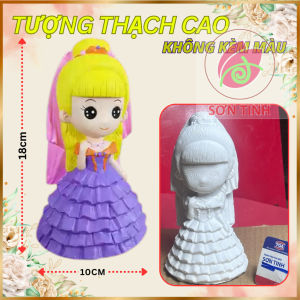 Tượng thạch cao Vịt mặt quạo M37 (Không kèm màu) Bé Tô Màu Tô Tượng trò chơi trẻ em
