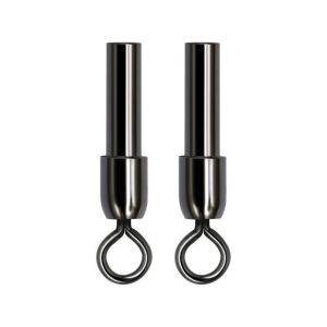 MUMU Black Color Fishing Float Holders 50pcs Copper Material Swivel Fishing Seats Convenient Strengthen Design Fishing Gear Components Fishing Tools