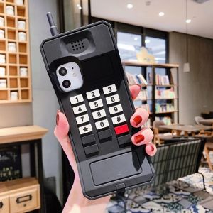 💗Internet celebrity trend+In stock+COD 3D Classic Mobile Phone Case for iPhone 15 Pro Max 14 13 12 11 XR X 8 7 6 Plus Retro Style Telephone Soft Silicone Funny Funda