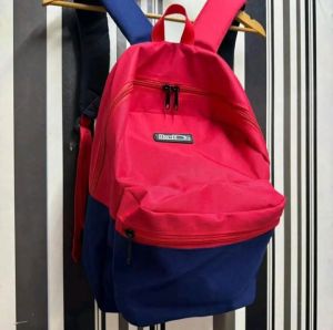New Arrival! Cotton Brass Bagpack with Two Colors Combination and with Long Strap for Men and Women