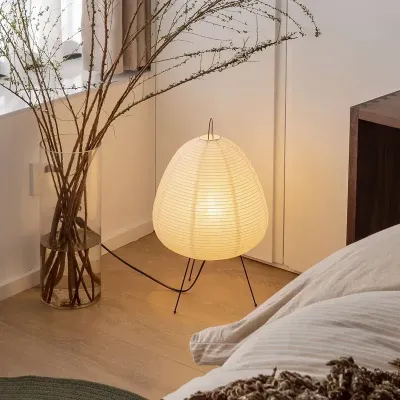 Table Lamp Aesthetic Modern Japanese Inspired Noguchi Lamp Paper Lantern Wabi-sabi Standing Floor Lamp For Bedroom / Living Room