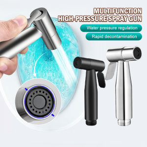 [2-3 Days Delivery] Stainless Steel Bidet Spray Gun Bathroom Toilet Pressurized Sprayer Set Bidet Handheld Water Sprayer For Bathroom Toilet Kitchen Sink Cleaning