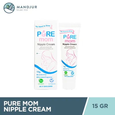 Pure Mom Nipple Cream 15 Gram - Krim Perawatan Puting Ibu Menyusui