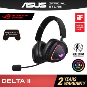 ASUS ROG Delta II SpeedNova Wireless Gaming Headset - DualFlow Audio - 110Hr battery life