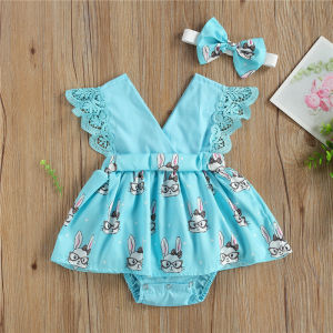 Bunny Dress For Baby Girl 1 2 Year Old Baby Romper Dress For Girl With Headband Baby Clothes