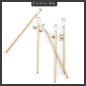 [Creative] 5pcs Wooden Magnetism Fishing Rod Toys for Children Early Educational Parent-child Interactive Fishing Rod