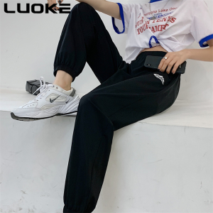 Luoke Quick Drying Sweatpants Womens Thin High Waist Loose Leggings Small Ice Harlan Casual Pants