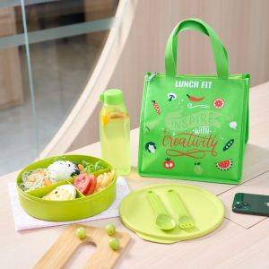 TAS ZARINA LUNCH BAG SET OF 4 PCS / TAS BEKAL MAKAN