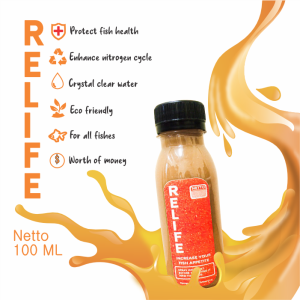 Probiotik RELIFE 100 ml Aquarium Bening Menjaga Ikan Sehat IKANESIA