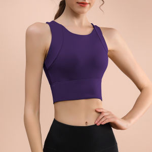 Sport Bra Wanita Push Up Shockproof Bra Olahgara Seamless Tankpa Kawat Tank Top Import