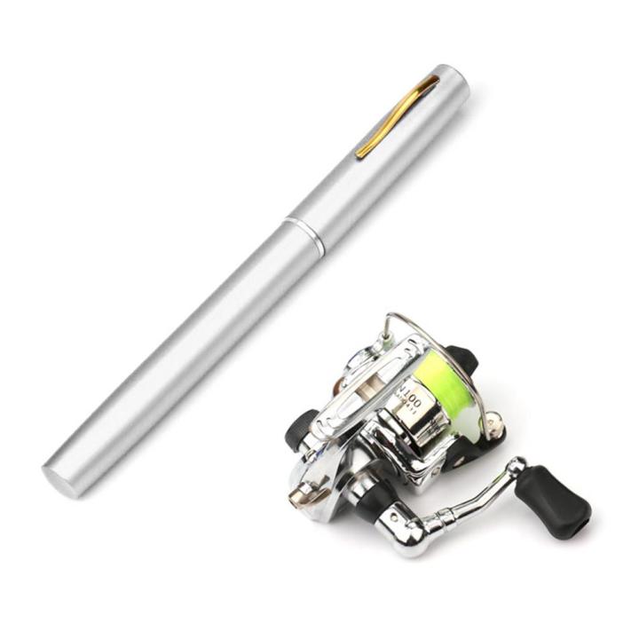 1.4M Pocket Collapsible Fishing Rod Reel Combo Mini Pen Fishing Pole Kit  Telescopic Fishing Rod Spinning Reel Combo Kit