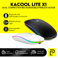 KACOOL Wireless Mouse Bluetooth Mouse Rechargeable Mouse with Backlit Bluetooth 5.1/USB 2.4Ghz LED Silent Mouse. 