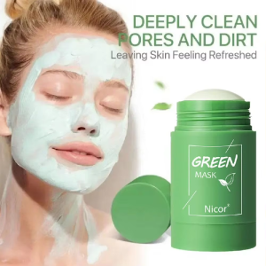 Solid Oil Control Cleansing Mask Deep Cleansing Green Tea Mask Stick Removal Blackhead Anti Acne Cleans Pores Moisturizing Facial Skin Care