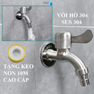 THÂN ĐÚC NGUYÊN KHỐI Vòi hồ inox 304.Vòi hồ inox 304 không han rỉ ren 21vòi xả máy giặt. Vòi hồ máy giặt