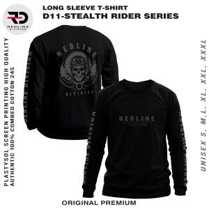 REDLINE CLOTHES-D11 Kaos Lengan Panjang STEALTH SERIES 100% Katun Combed 24S Premium