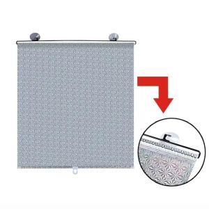 PAZNUL No Drill Roll Curtain With Suction Cup Movable Blackout Roller Blind Shutter Blackout Shades Window