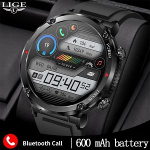LIGE dây đồng hồ nam Vòng đeo tay cảm ứng đầy đủ 16 inch Máy theo dõi sức khỏe IP68 chống nước đồng hồ thể thao Cuộc gọi Bluetooth Đồng hồ thông minh đồng hồ đeo tay nam + Hộp