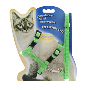 2026 Hot Sale [ Shipped from China ] Manufacturer ofsupplies: cat walking leash pet harness I-shaped nylon leash cat traction rope B3
