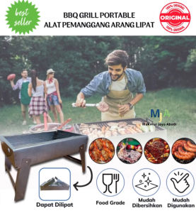 ( BISA COD ) PROMO Alat Panggang BBQ Portable / Alat Panggang Barbeque Grill / Panggangan Grill Portable / BBQ Grill Box Outdoor Camping Pemanggang Serbaguna