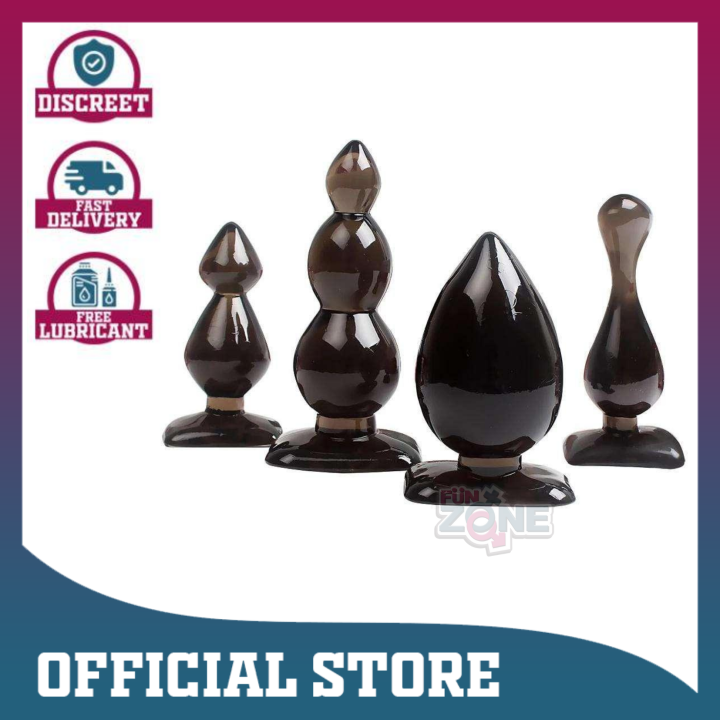 Funzone 4pc Set Chess Butt Plug Soft Silicone Anal Plug