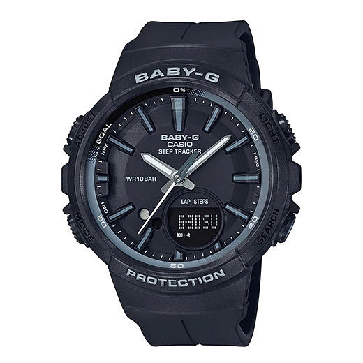 Casio Baby G BGS 100SC 1ADR Black Resin Strap Shock Resistant 100 Meter Analog Digital Watch for Women Lazada PH