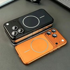 Instantly Change Original Color For Magsafe Case For iPhone Air 17 16 15 14 13 Pro Max Magnetic Wireless Charging Armor PC Cover