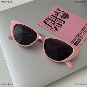 [COD] WEICHENG Triangle Cat-Eye Sunglasses For Women Pink Cat-Eye Sunglasses Hot Girl Beach Glasses Outdoor Travel Camping