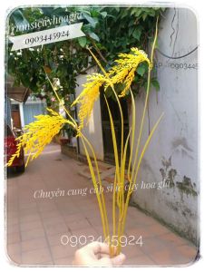 Cành thóc lúa giả trang trí cao 90cm-Thóc giả
