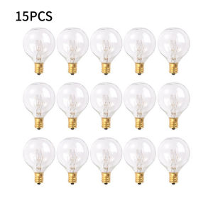 15/25pcs Replacement Light Bulb Tungsten E12 2700K Warm White 7W 220V-240V for String Light Home Party Decoration Wedding Function Portable