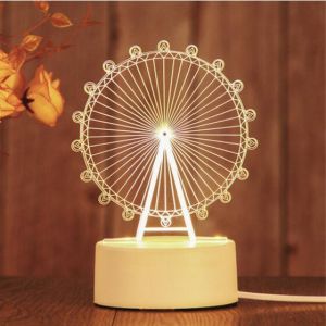 LED Energy Saving 3D Night Lamp Bedroom Bedside Feeding Holiday Gift Light