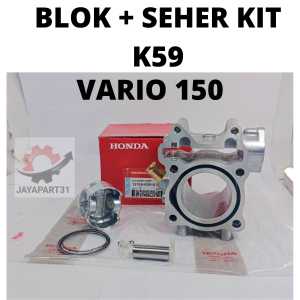 CYLINDER BLOK SEHER PISTON RING KOMPLET HONDA K59 ORIGINAL AHM VARIO 150
