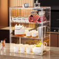 Transparent Toy Storage Box Magnetic Storage Box Acrylic Display Case Mug Storage Organizer Desk Storage Stackable Magnetic Dustproof Box Water Cup Storage Rack. 