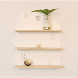 Kệ treo tường trang trí bằng gỗ MDF cao cấp hình ngôi nhà (KT05)
