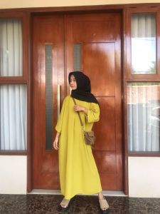 Daster Polos Crincle Airflow Muslim Wanita Terbaru Fashion Muslim