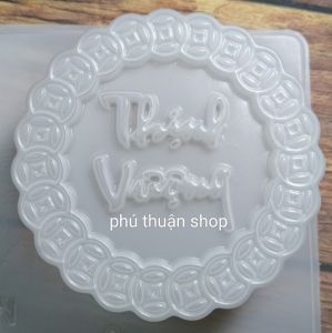 VỈ 4 KHUÔN LÀM RAU CÂU TRUNG THU 250 -300 GRAM HÌNH CHỮ AN KHANG THỊNH VƯỢNG. PHÁT TÀI PHÁT LỘC  - CÓ BÁN TỪNG CHỮ RIÊNG LẺ