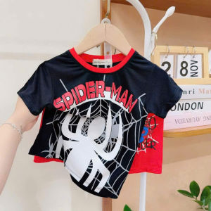 [9-17kg] Bộ thun lạnh LOẠI 1 tay ngắn in xe khủng long cá mập siêu nhân cho bé trai