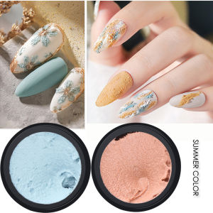 OMQAIO 5ml DIY Nail decor Manicure Accessories 3D Sand Texture Gypsum Gel Nail Art Polish Lacquer Nail Art Varnish Decoration