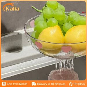 Food Grade Splash Proof 2in1 Drainable Fruit Veggie Bowl Kitchen Colander Living Room Serving Tray