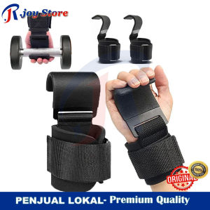 Sarung Tangan Kebugaran 2 Buah dengan Alat Latihan Pull-up Negatif Angkat Besi Pegangan Kait