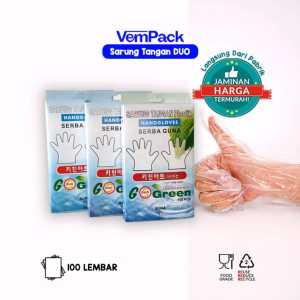 SARUNG TANGAN PLASTIK DUO Handgloves isi 100pcs / 50 pasang