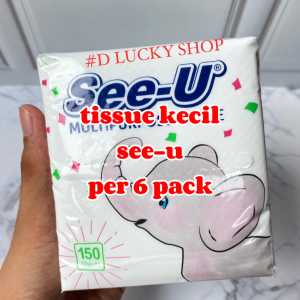 Tissue See U Multipurpose Pop Up Gajah kecil makan muka lembut halus promo per 6 pack murah