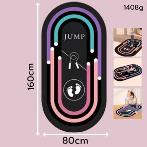 FZIPUA Thickened Yoga Mat High Density Soundproof Fitness Board  Purple Black Jumping Rope Mat Women Men