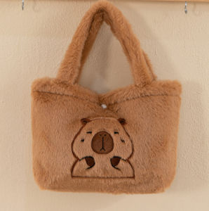 Capybara Backpack Plush Cute Girls School Shoulder Large Capacity Kawaii Schoolbag Beg Sandang