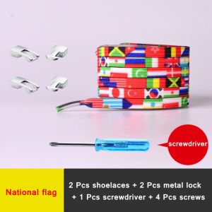 Dây Giày Đàn Hồi Mới Dây Giày Không Buộc Khóa Chéo Bằng Kim Loại Thời Trang Phù Hợp Với Mọi Loại Giày Trẻ Em Người Lớn Ren Lười Phẳng